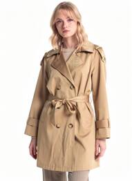 Trench finition intérieure doublée sans capuche beige ESCANDELLE femme