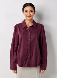 Chemisier coupe droite manches longues violet STREET ONE femme