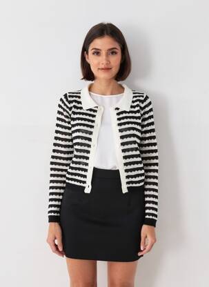 Gilet manches longues coupe cintrée noir COMPAÑIA FANTASTICA femme