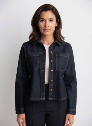 Veste casual coupe droite bleu STREET ONE femme