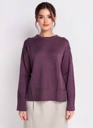 Pull col rond manches longues violet TIFFOSI femme