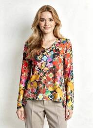 Pull coupe cintrée manches longues rouge MALOKA femme