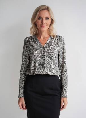 Blouse manches longues manches longues noir JULIE GUERLANDE femme