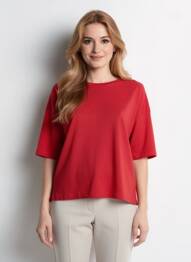 T-shirt manches 3/4 manches 3/4 rouge STREET ONE femme