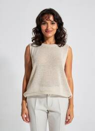 Pull stretch sans manche or STREET ONE femme