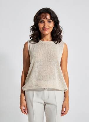 Pull stretch sans manche or STREET ONE femme