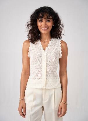 Top manches courtes manches courtes beige CHOKLATE femme