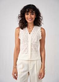Top manches courtes manches courtes beige CHOKLATE femme