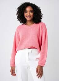 Pull stretch manches longues rose STREET ONE femme