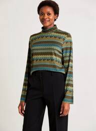 T-shirt manches longues manches longues vert PRINCESSE NOMADE femme