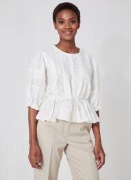 Chemisier coupe cintrée manches 3/4 beige C'EST BEAU LA VIE femme