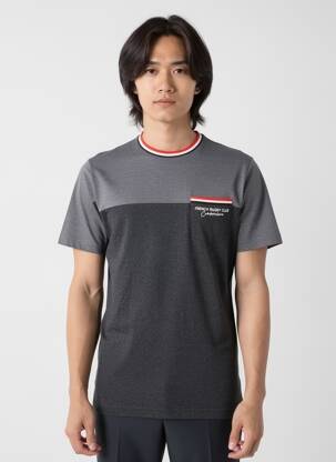 T-shirt tissage chiné manches courtes gris CAMBERABERO homme