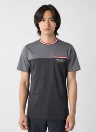 T-shirt broderie manches courtes gris CAMBERABERO homme
