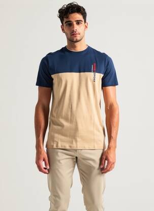 T-shirt coupe cintrée manches courtes bleu CAMBERABERO homme
