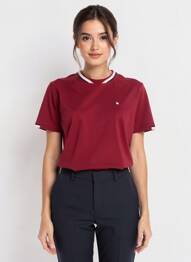 T-shirt stretch manches courtes rouge CAMBERABERO femme