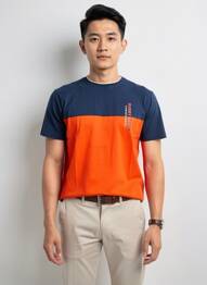 T-shirt coupe cintrée manches courtes orange CAMBERABERO homme