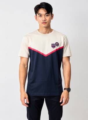 T-shirt broderie manches courtes beige CAMBERABERO homme