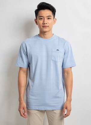 T-shirt coupe cintrée manches courtes bleu CAMBERABERO homme