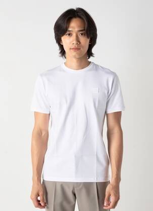 T-shirt broderie manches courtes blanc CAMBERABERO homme