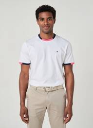 T-shirt broderie manches courtes blanc CAMBERABERO homme