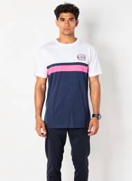 T-shirt broderie manches courtes bleu CAMBERABERO homme