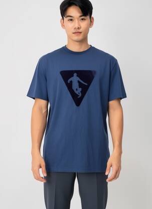 T-shirt coupe cintrée manches courtes bleu CAMBERABERO homme