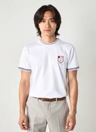 T-shirt broderie manches courtes blanc CAMBERABERO homme