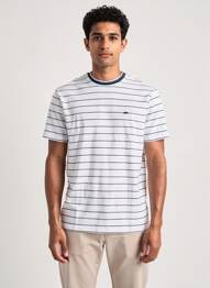 T-shirt broderie manches courtes bleu CAMBERABERO homme