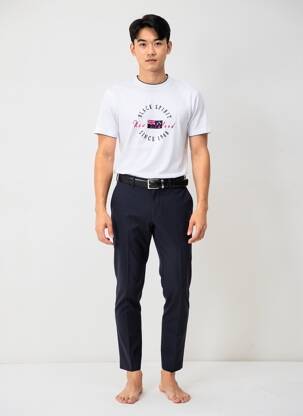 T-shirt broderie manches courtes blanc CAMBERABERO homme