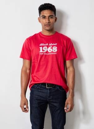 T-shirt broderie manches courtes rose CAMBERABERO homme