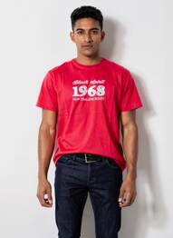 T-shirt broderie manches courtes rose CAMBERABERO homme
