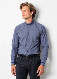 Chemise manches longues poches bleu CAMBERABERO homme
