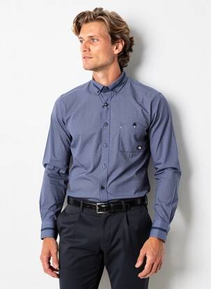 Chemise manches longues poches bleu CAMBERABERO homme