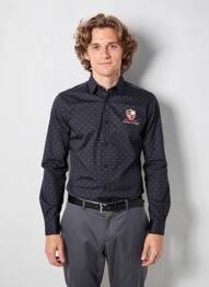 Chemise manches longues imprimé fantaisie noir CAMBERABERO homme
