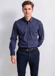 Chemise manches longues imprimé fantaisie bleu CAMBERABERO homme