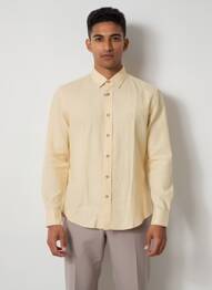 Chemise manches longues poignets boutonnés jaune CAMBERABERO homme