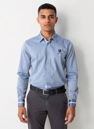 Chemise manches longues coupe droite bleu CAMBERABERO homme