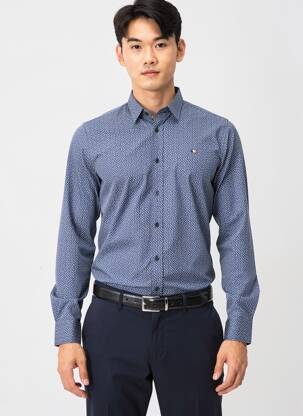 Chemise manches longues imprimé fantaisie bleu CAMBERABERO homme