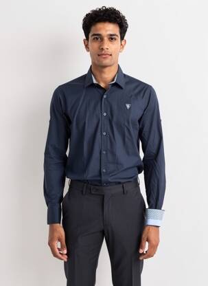 Chemise manches longues coupe cintrée bleu CAMBERABERO homme