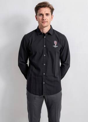 Chemise manches longues coupe droite noir CAMBERABERO homme
