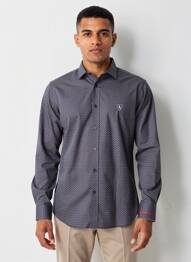 Chemise manches longues imprimé fantaisie bleu CAMBERABERO homme