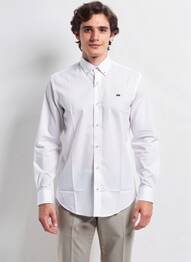 Chemise manches longues poignets boutonnés blanc CAMBERABERO homme