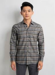 Chemise manches longues poignets boutonnés gris CAMBERABERO homme