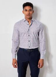 Chemise manches longues poignets boutonnés bleu CAMBERABERO homme