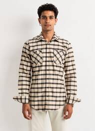 Chemise manches longues poches beige CAMBERABERO homme