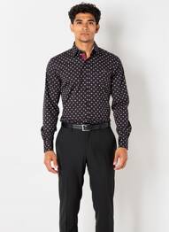 Chemise manches longues poignets boutonnés noir CAMBERABERO homme