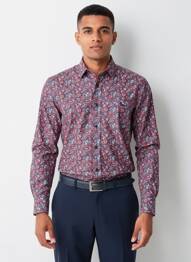 Chemise manches longues poignets boutonnés bleu CAMBERABERO homme