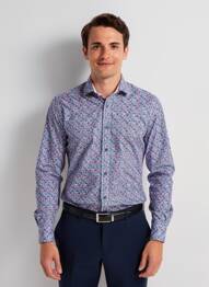 Chemise manches longues poignets boutonnés bleu CAMBERABERO homme