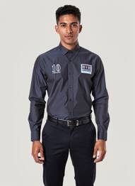 Chemise manches longues coupe cintrée bleu CAMBERABERO homme