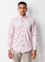 Chemise manches longues coupe cintrée rose CAMBERABERO homme